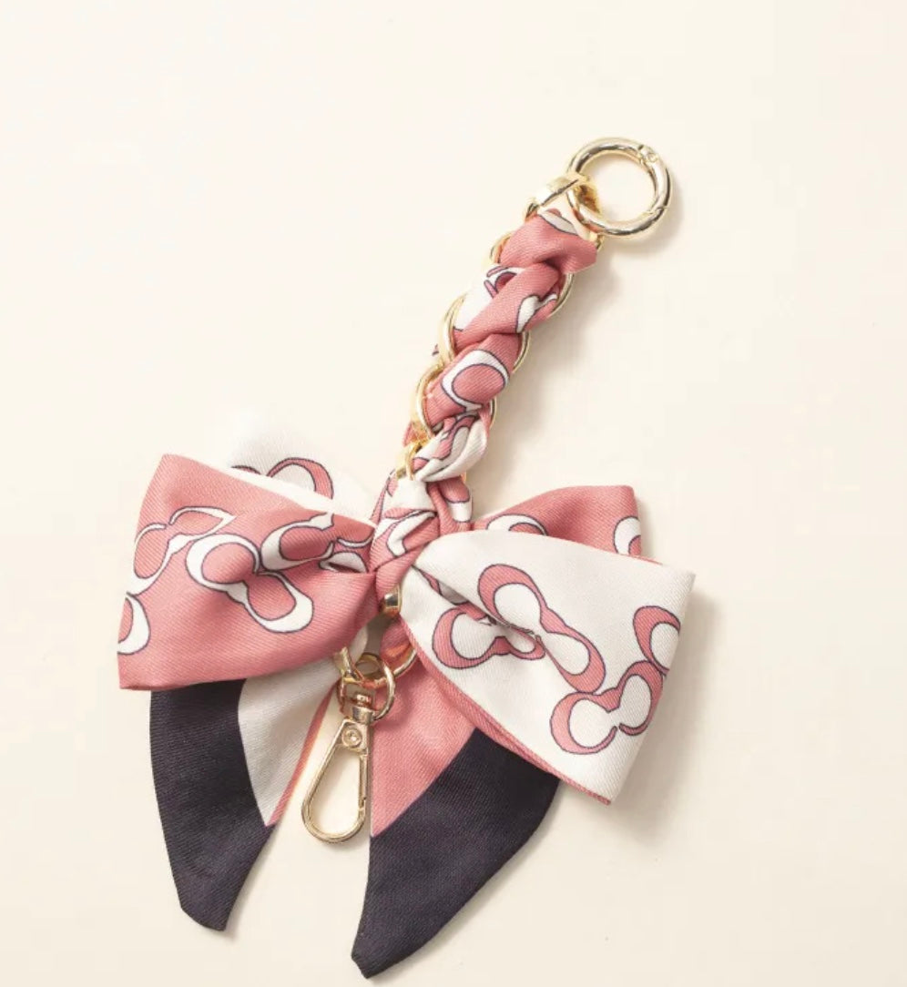 Pink Bow Shoulder Bag Chain Extension – Adjustable Multicolor Accessory