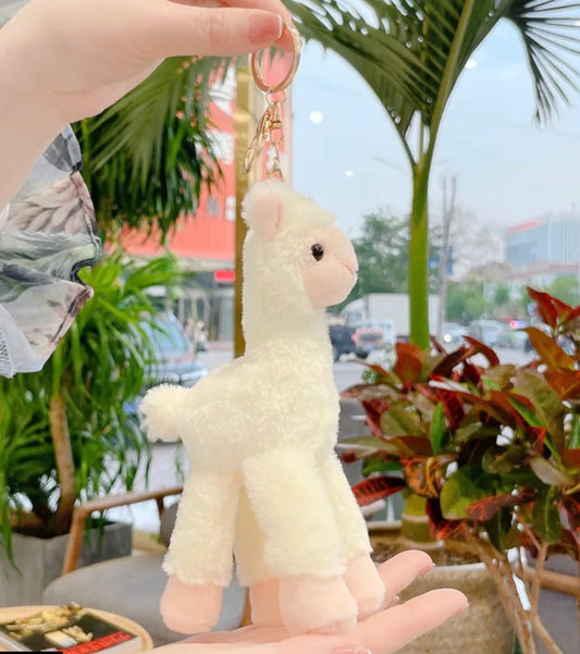 "Creamy White with Red, Llama Love" Bag Charm Bundle